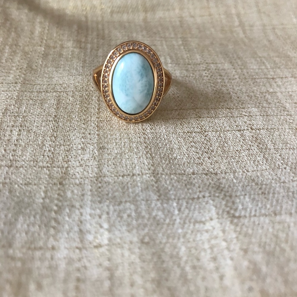 Larimar cocktail ring